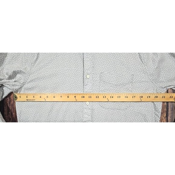 GAP Floral Button Down Shirt Light Gray Cotton Long Sleeve Lightweight Men M NWT - Picture 6 of 12